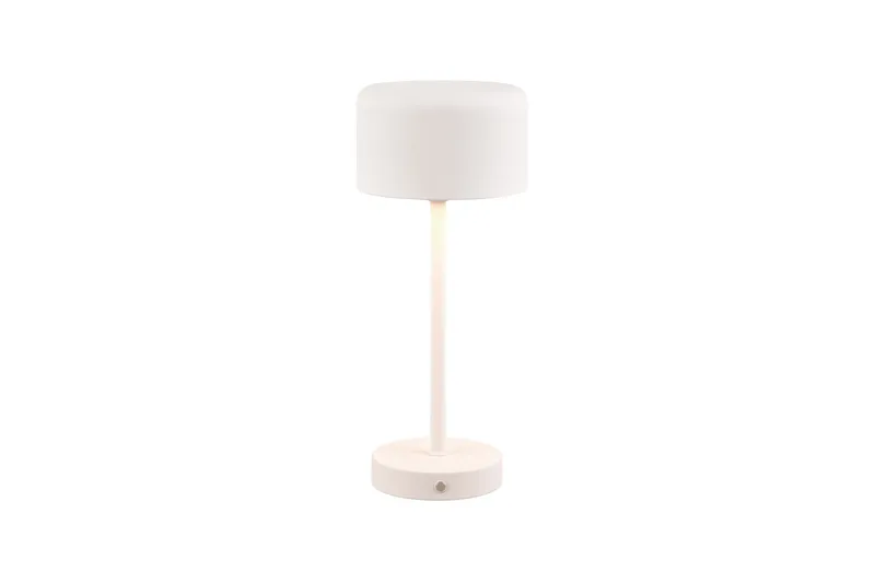 Jeff LED Bordslampa mattvit uppladdningsbar, Matt vit