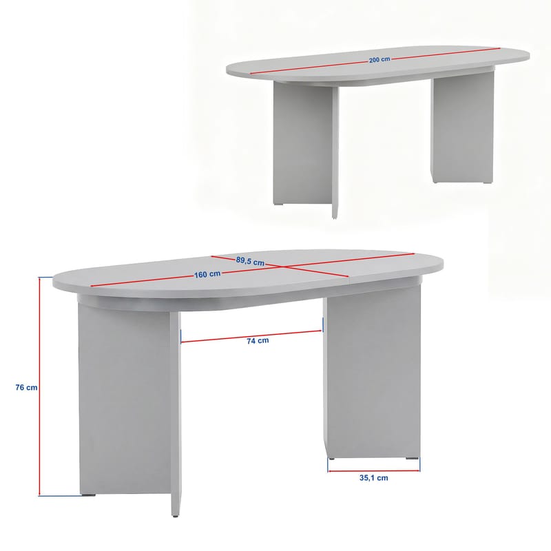 Dano Utdragbart Matbord 160-200 cm Oval - Valnöt - Products - Möbler - Bord & matgrupp - Matbord & köksbord