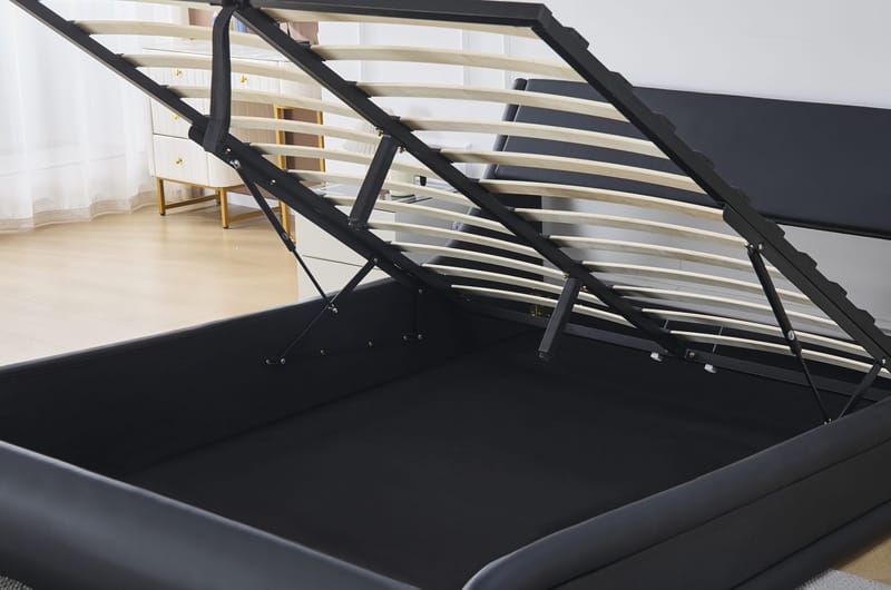 Sängram Prince Konstläder med Förvaring 160x200 cm - Svart - Products - Möbler - S äng - Säng med förvaring