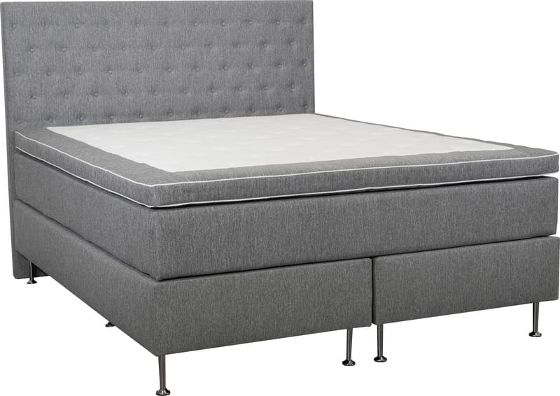 Sänggavel med Knappar 130 cm Hög Grå - 180 cm - Products - Möbler - Säng - Sängtillbehör & sänggavel - Sänggavel