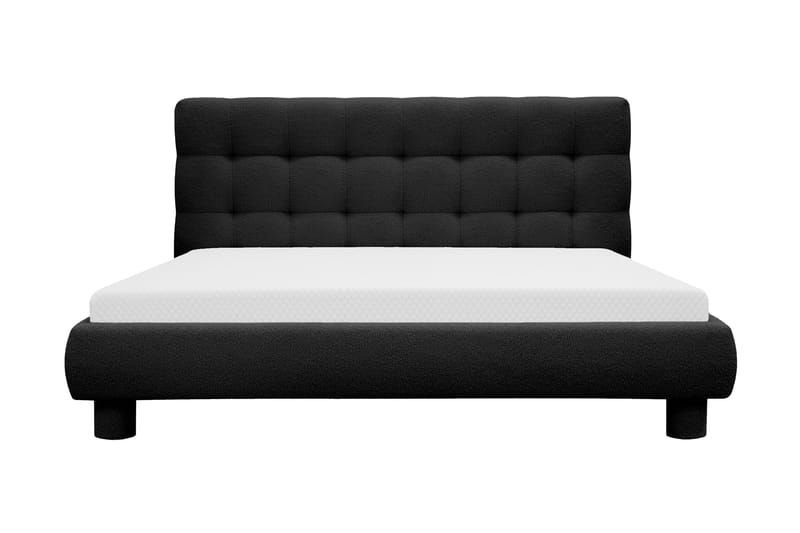 Teddy Komplett Sängpaket Sängram med Madrass 160x200 cm, Svart