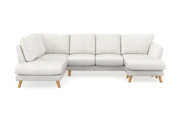 Trend Lyx 4-sits Vänstervänd U-formad Soffa med Divan och Schäslong i Bouclé - Vit - Products - Möbler - Soffa - U-soffa