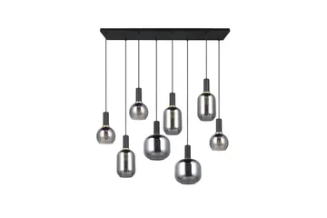 Pendel TRIO Diva 8-del, Mattsvart/kromad - 8-del, Mattsvart/kromad - Products - Belysning - Lampor & belysning inomhus - Taklampa & takbelysning - Kökslampa & taklampa kök