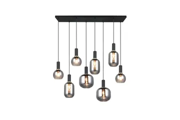 Pendel TRIO Diva 8-del, Mattsvart/kromad - 8-del, Mattsvart/kromad - Products - Belysning - Lampor & belysning inomhus - Taklampa & takbelysning - Kökslampa & taklampa kök