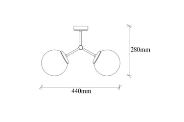 Taklampa Sudatoor Svart / Vit - Svart / Vit - Products - Belysning - Lampor & belysning inomhus - Taklampa & takbelysning - Takplafond