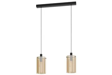 Takpendel Eglo Polverara Svart/Amber 2 Lampor - 2 Lampor - Products - Belysning - Lampor & belysning inomhus - Taklampa & takbelysning - Pendellampa & hänglampa
