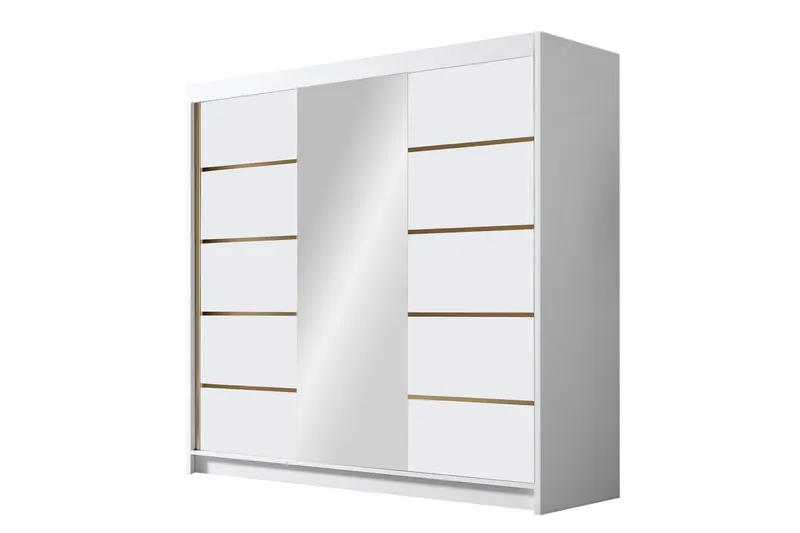 Dianna Garderob med Spegel 200x215 cm - Vit - Products - Förvaring - Garderober & garderobssystem