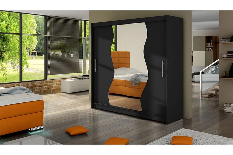 Douglas Garderob - Svart/Spegel - Products - Förvaring - Garderober & garderobssystem