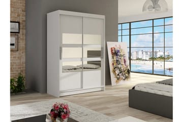 Estella Garderob Skjutdörrar Delad Spegel - Vit - Products - Förvaring - Garderober & garderobssystem