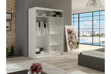 Estella Garderob Skjutdörrar Smal Spegel - Ek/Spegel - Products - Förvaring - Garderober & garderobssystem