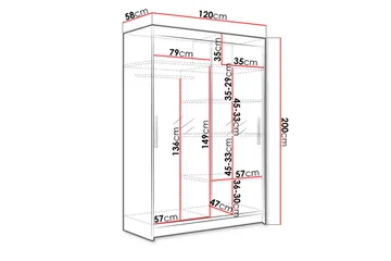 Estella Garderob Skjutdörrar Speglar - Svart/Spegel - Products - Förvaring - Garderober & garderobssystem