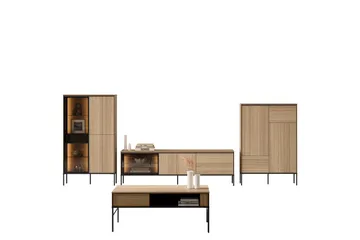 Basici Möbelset För Vardagsrum - Vit/Svart - Products - Förvaring - Förvaringsmöbler - Möbelset för vardagsrum