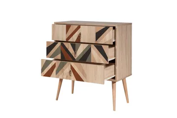 Bertoaria Byrå 80x89 cm Brun - Hanah Home - Products - Förvaring - Förvaringsmöbler - Byrå - Hallbyrå
