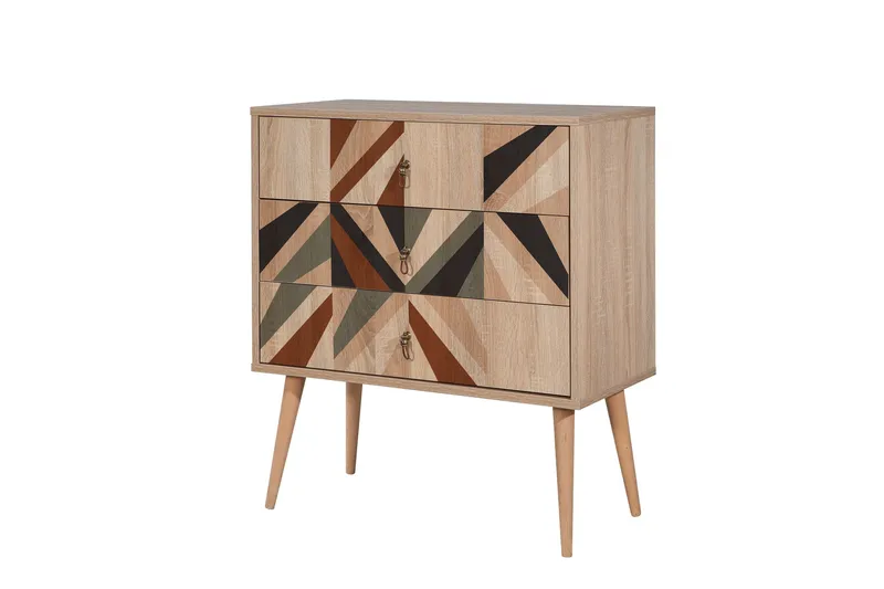 Bertoaria Byrå 80x89 cm Brun - Hanah Home - Products - Förvaring - Förvaringsmöbler - Byrå - Hallbyrå