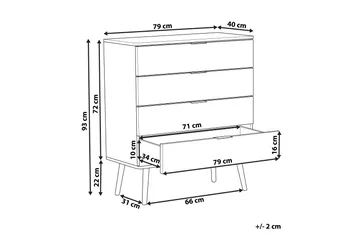 Walpi Byrå 79 cm - Svart - Products - Förvaring - Förvaringsmöbler - Byrå - Hallbyrå