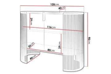 Friend Skänk 120x40 cm - Svart/Brun - Products - Förvaring - Förvaringsmöbler - Sideboard & skänk