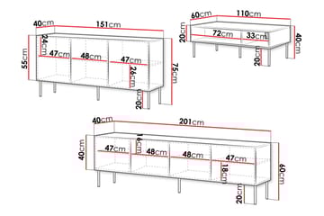 Laholm Möbelset För Vardagsrum - Vit - Products - Förvaring - Förvaringsmöbler - Möbelset för vardagsrum