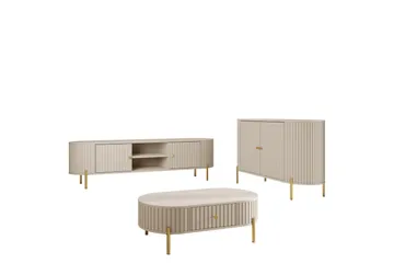 Maggio Möbelset För Vardagsrum - Beige - Products - Förvaring - Förvaringsmöbler - Möbelset för vardagsrum