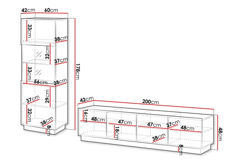 Torvalen Möbelset För Vardagsrum - Vit - Products - Förvaring - Förvaringsmöbler - Möbelset för vardagsrum