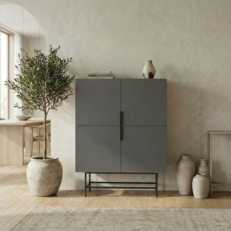 Truvia Sideboard 100x128x40 cm - antracit svart - Products - Förvaring - Förvaringsmöbler - Sideboard & skänk