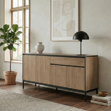Velar Konsol 180x80x40 cm - Naturlig ek, Wood Black, svart - Products - Förvaring - Förvaringsmöbler - Sideboard & skänk