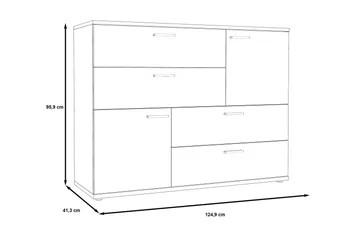 Waunifor Byrå 125 cm - Ljusgrå - Products - Förvaring - Förvaringsmöbler - Byrå