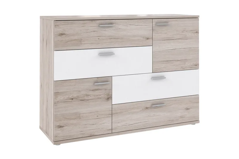 Waunifor Byrå 125 cm, Ljusgrå
