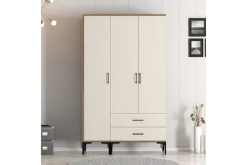 Kumsal Garderob 120 cm - Cream - Products - Förvaring - Garderober & garderobssystem - Garderobsskåp