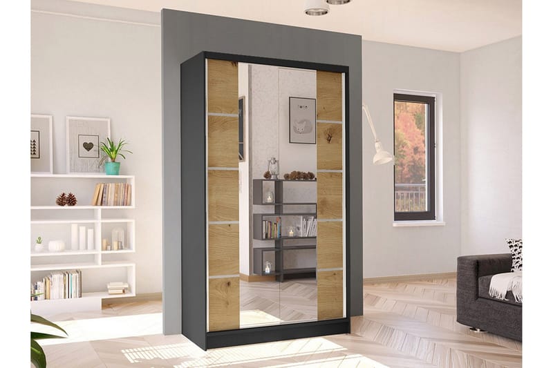 Glenmore Garderob m. Spegel Black - Products - Förvaring - Garderober & garderobssystem