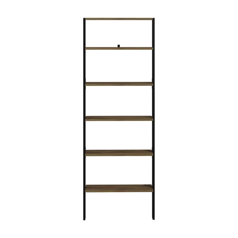 Branik Bokhylla 61x180x25 cm, Antracit och antik valnöt