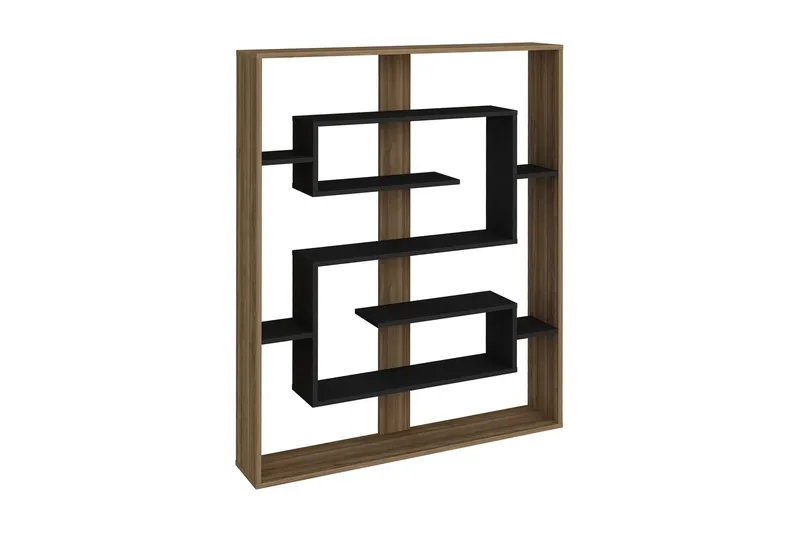 Caulside Bokhylla 120 cm, Valnöt|Svart