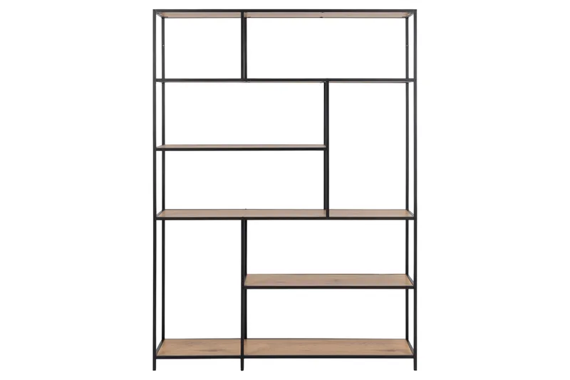 Hasslevik Bokhylla 135x35 cm 4 Hyllor - Natur/Matt Svart - Products - Förvaring - Hylla - Bokhylla