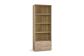 Lima Bokhylla 4 Hyllplan + 2 Lådor - Ek - Products - Förvaring - Hylla - Bokhylla