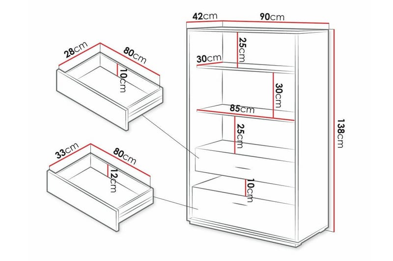 Rathmore Bokhylla 90x42 cm Black - Products - Förvaring - Hylla - Bokhylla