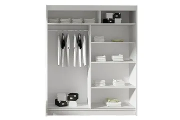 Leila Garderob med Spegel 150x200 cm - Beige - Products - Förvaring - Garderober & garderobssystem