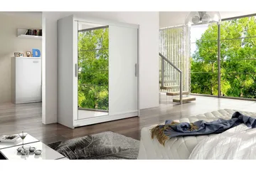 Leila Garderob Skjutdörrar Spegel - Vit - Products - Förvaring - Garderober & garderobssystem