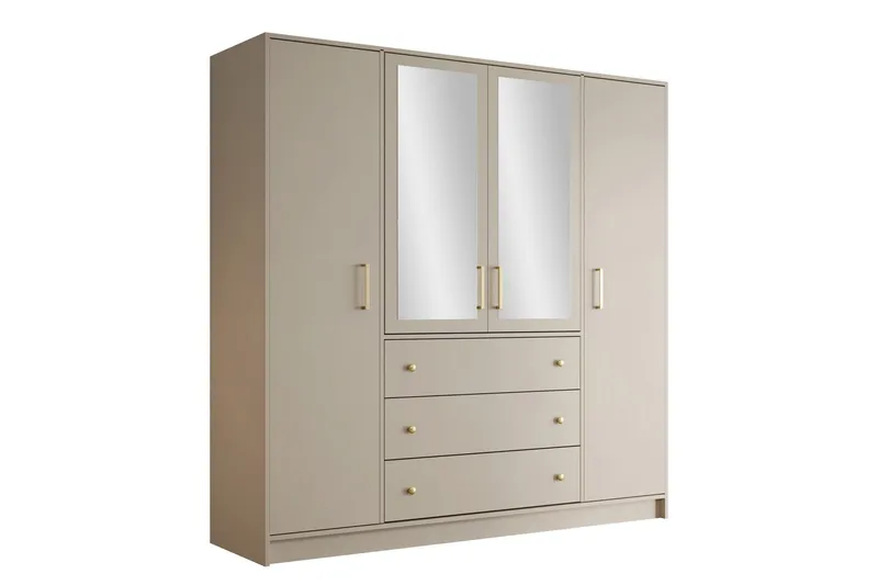 Retro Garderob m. Spegel 196x200 cm