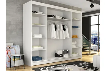 Sia Garderob med Spegel 250x215 cm - Beige - Products - Förvaring - Garderober & garderobssystem