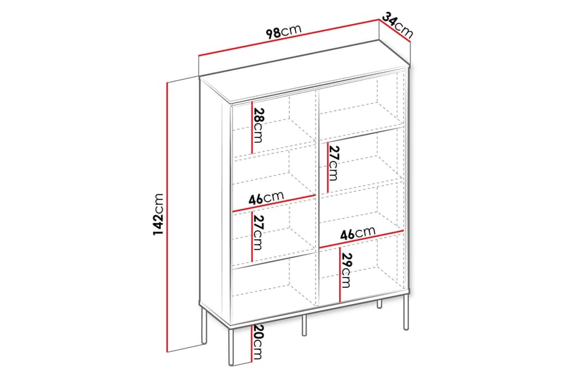 Basici Highboard - Brun - Products - Förvaring - Skåp - Förvaringsskåp