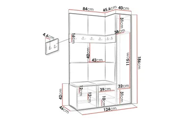 Dunvegan Highboard - Brun - Products - Förvaring - Skåp - Förvaringsskåp