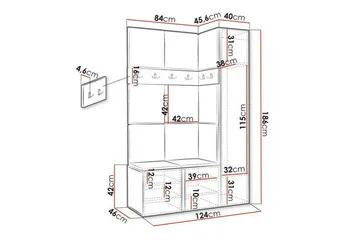 Dunvegan Highboard White - Products - Förvaring - Skåp - Förvaringsskåp