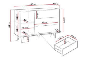 Kintore Highboard - Brun - Products - Förvaring - Skåp - Förvaringsskåp