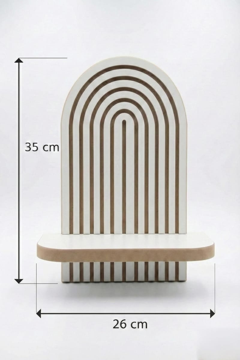 Hasina Vägghylla 26x35x13 cm - Vit - Products - Förvaring - Småförvaring - Väggförvaring