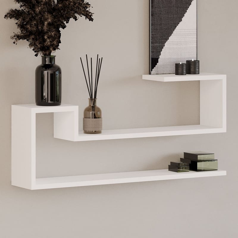 Melto Vägghylla 90x41,2x17 cm - Vit - Products - Förvaring - Småförvaring - Väggförvaring