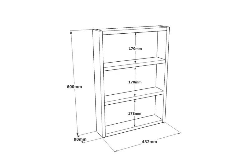 Rinorea Vägghylla 43,2x60 cm - Vit - Products - Förvaring - Småförvaring - Väggförvaring
