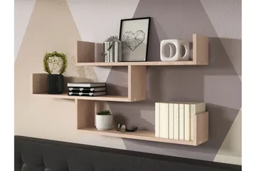 Trio Vägghylla 119x18x55 cm - Beige/Grå - Products - Förvaring - Småförvaring - Väggförvaring