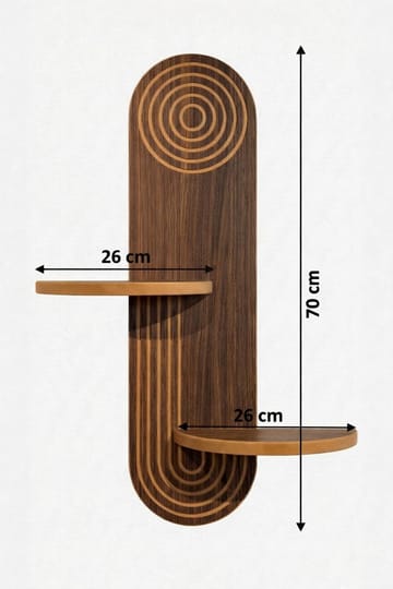 Virlin Vägghylla 26x35x13 cm - Wenge - Products - Förvaring - Småförvaring - Väggförvaring