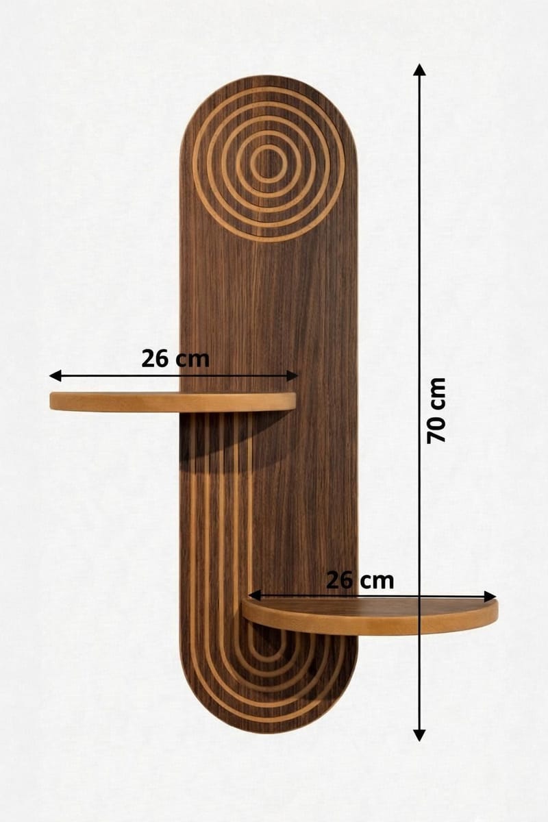 Virlin Vägghylla 26x35x13 cm - Wenge - Products - Förvaring - Småförvaring - Väggförvaring