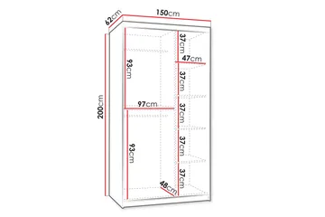 Tallmo Garderob m. Spegel 150x200 cm - Products - Förvaring - Garderober & garderobssystem
