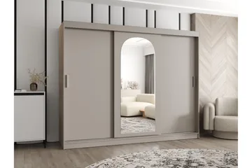 Tallmo Garderob m. Spegel 250x200 cm - Brun/Beige - Products - Förvaring - Garderober & garderobssystem